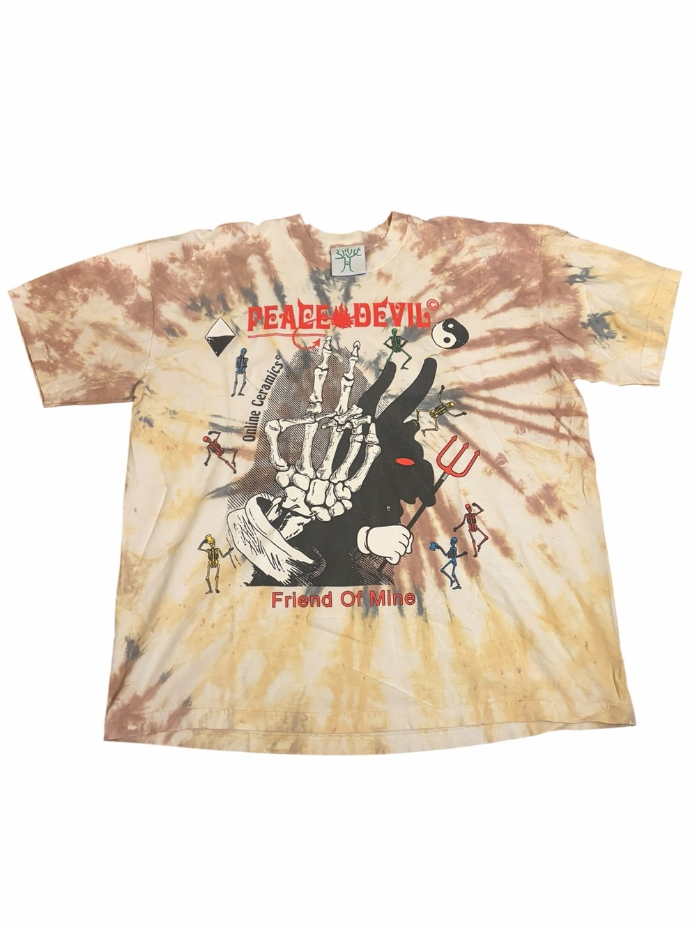 Online ceramics peace devil mens XL shirt